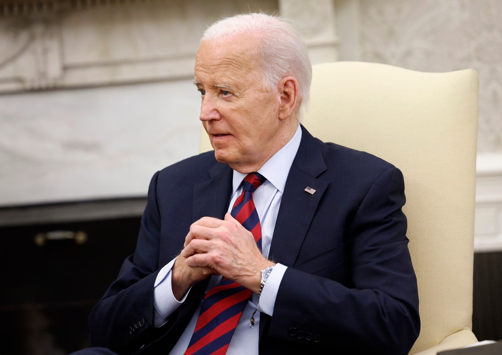 Image may contain Joe Biden Accessories Formal Wear Tie People Person Adult Blazer Clothing Coat and Jacket